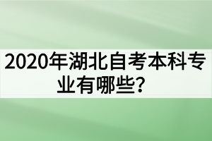 2020年湖北自考本科专业有哪些?哪些专业的就业前景好 2020年湖北自考本科专业有哪些?哪些专业的就业前景好