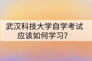 武汉科技大学自学考试应该如何学习？