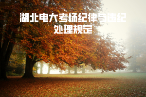 湖北电大考场纪律与违纪处理规定