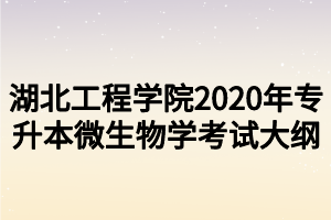 湖北工程学院2020年专升本微生物学考试大纲