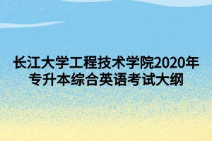长江大学工程技术学院2020年专升本综合英语考试大纲