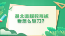 湖北远程教育统考怎么复习？