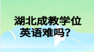湖北成教学位英语难吗？