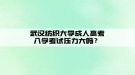 武汉纺织大学成人高考入学考试压力大吗？