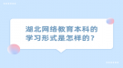 湖北网络教育本科的学习形式是怎样的？