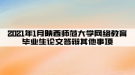 2021年1月陕西师范大学网络教育毕业生论文答辩其他事项