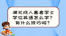 湖北成人高考学士学位英语怎么学？有什么技巧吗？