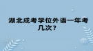湖北成考学位外语一年考几次？