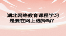 湖北网络教育课程学习是要在网上选择吗？