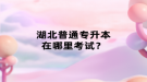 湖北普通专升本在哪里考试？