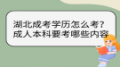 湖北成考学历怎么考？成人本科要考哪些内容？