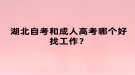 湖北自考和成人高考哪个好找工作？