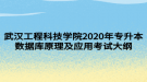 武汉工程科技学院2020年专升本数据库原理及应用考试大纲