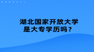 湖北国家开放大学是大专学历吗？