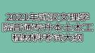 2021年武汉文理学院普通专升本土木工程材料考试大纲