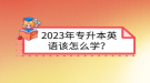 2023年专升本英语该怎么学？