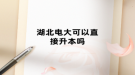 湖北电大可以直接升本吗