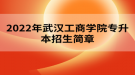 2022年武汉工商学院专升本招生简章
