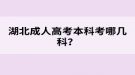 湖北成人高考本科考哪几科？