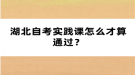 湖北自考实践课怎么才算通过？