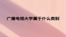 广播电视大学属于什么类别