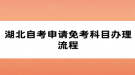 湖北自考申请免考科目办理流程