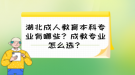 湖北成人教育本科专业有哪些？成教专业怎么选？