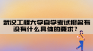 武汉工程大学自学考试报名有没有什么具体的要求？