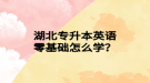 湖北专升本英语零基础怎么学？