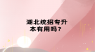 湖北统招专升本有用吗？