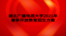 湖北广播电视大学2021年春季开放教育招生方案