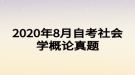 2020年8月自考社会学概论真题
