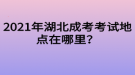 2021年湖北成考考试地点在哪里？