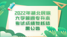 2022年湖北民族大学普通专升本考试成绩复核结果公告