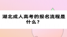 湖北成人高考的报名流程是什么？
