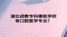 湖北成教专科哪些学校有口腔医学专业？
