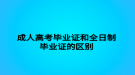 成人高考毕业证和全日制毕业证的区别