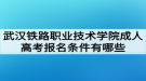 武汉铁路职业技术学院成人高考报名条件有哪些