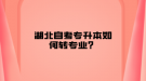湖北自考专升本如何转专业？