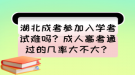 湖北成考参加入学考试难吗？成人高考通过的几率大不大？