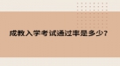 成教入学考试通过率是多少？