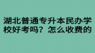 湖北普通专升本民办学校好考吗？怎么收费的