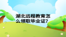 湖北远程教育怎么领取毕业证？