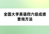 全国大学英语四六级成绩查询方法