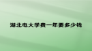 湖北电大学费一年要多少钱