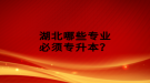 湖北哪些专业必须专升本？