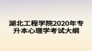 湖北工程学院2020年专升本心理学考试大纲
