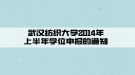 武汉纺织大学成考2014年上半年学位申报的通知