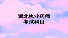 湖北执业药师考试科目