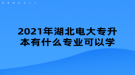 2021年湖北电大专升本有什么专业可以学